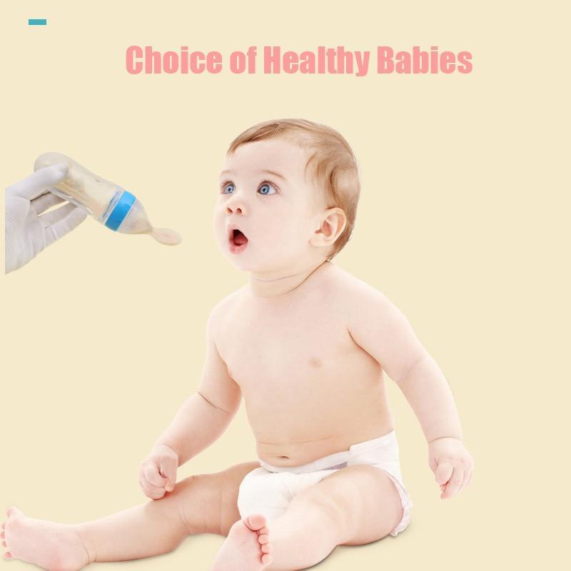 Ergonomic Silicone Baby Squeeze Bottle & Feeding Spoon - 3ozs