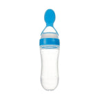 Ergonomic Silicone Baby Squeeze Bottle & Feeding Spoon - 3ozs