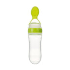 Ergonomic Silicone Baby Squeeze Bottle & Feeding Spoon - 3ozs