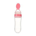 Ergonomic Silicone Baby Squeeze Bottle & Feeding Spoon - 3ozs
