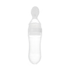 Ergonomic Silicone Baby Squeeze Bottle & Feeding Spoon - 3ozs