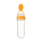 Ergonomic Silicone Baby Squeeze Bottle & Feeding Spoon - 3ozs