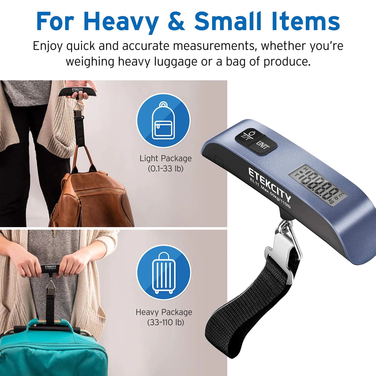 Etekcity Digital Luggage Scale - 3ozs