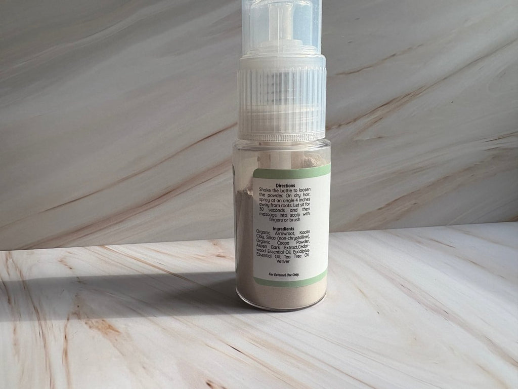 Eucalyptus & Cedarwood Dry Shampoo – Volumizing Powder Cleanser in travel-friendly packaging