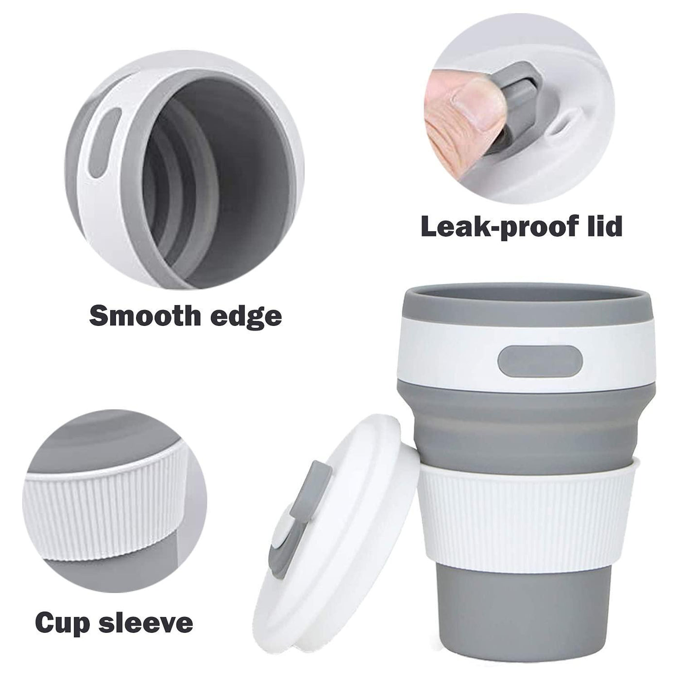 Silicone Collapsible Travel Cups – 2 Pack