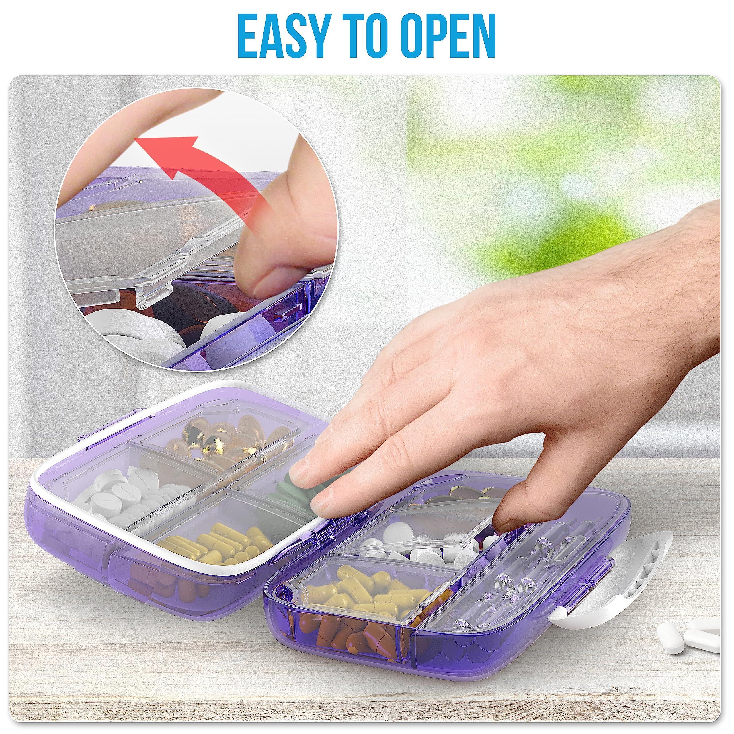 Airtight Pill Organizer – Large Damp-Proof Travel Dispenser
