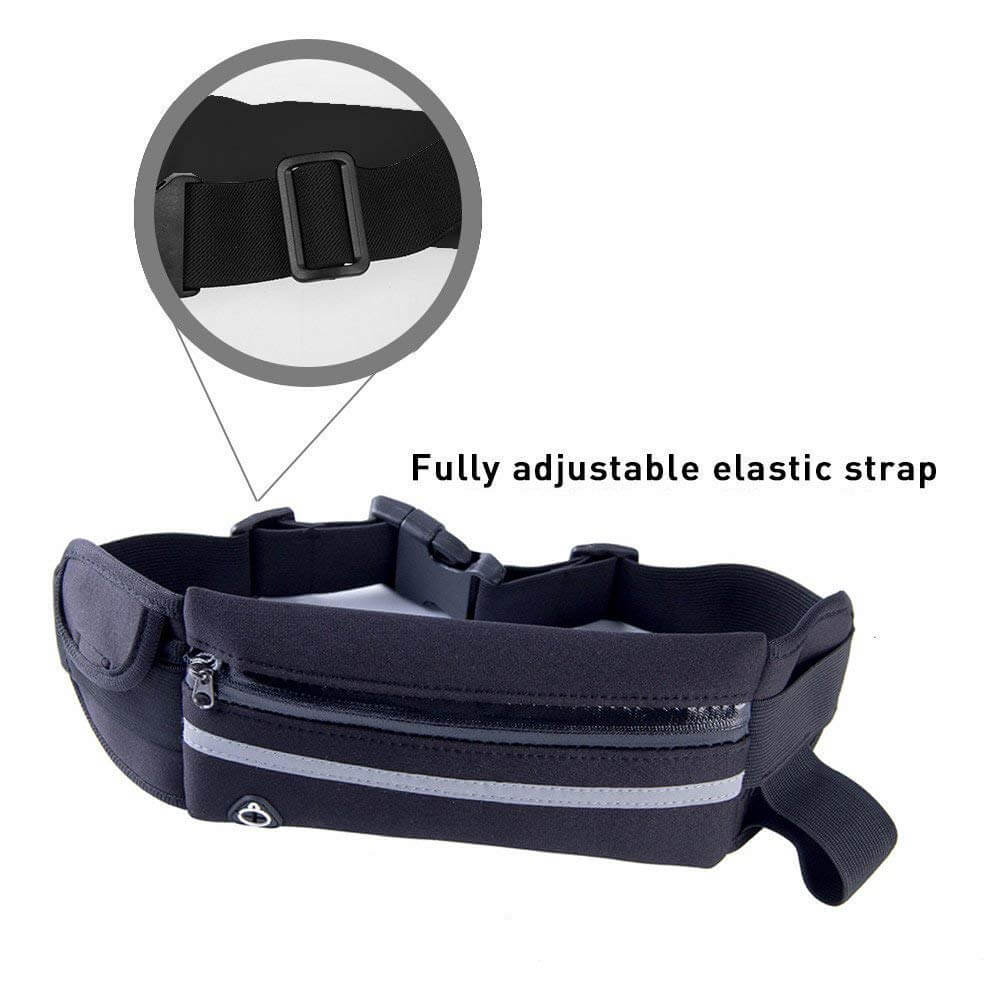 Velocity Water-Resistant Sports Running Belt and Travel Fanny Pack