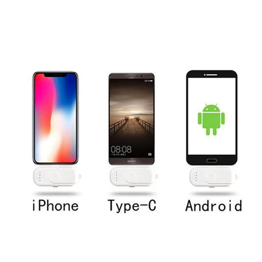 Finger - Size Magnetic Power Bank Set – Portable Charging Kit for iPhone, Android & Type C - 3oz Essentials