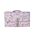 Pink print Sunveno foldable baby changing pad, folded closed