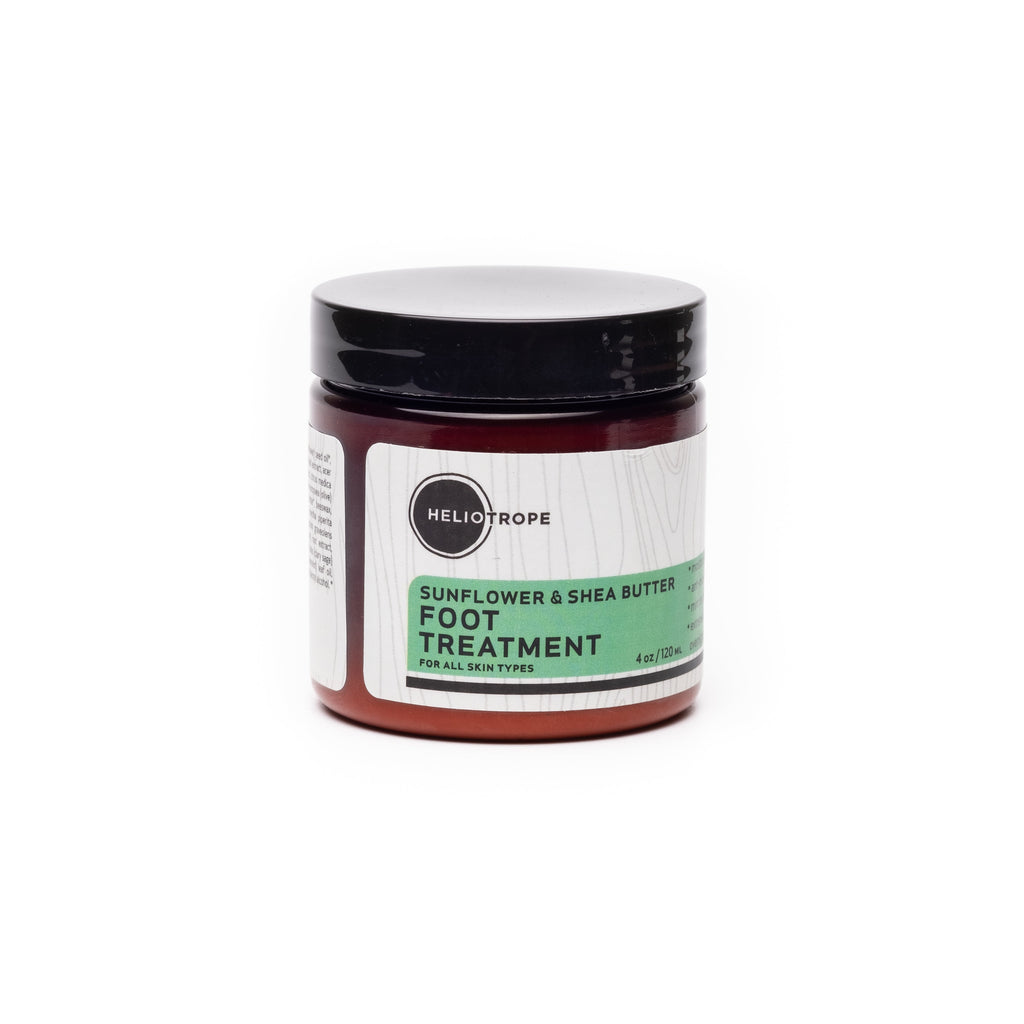 Sunflower & Shea Butter Foot Treatment – Cooling Botanical Cream in jar for travel size essentials