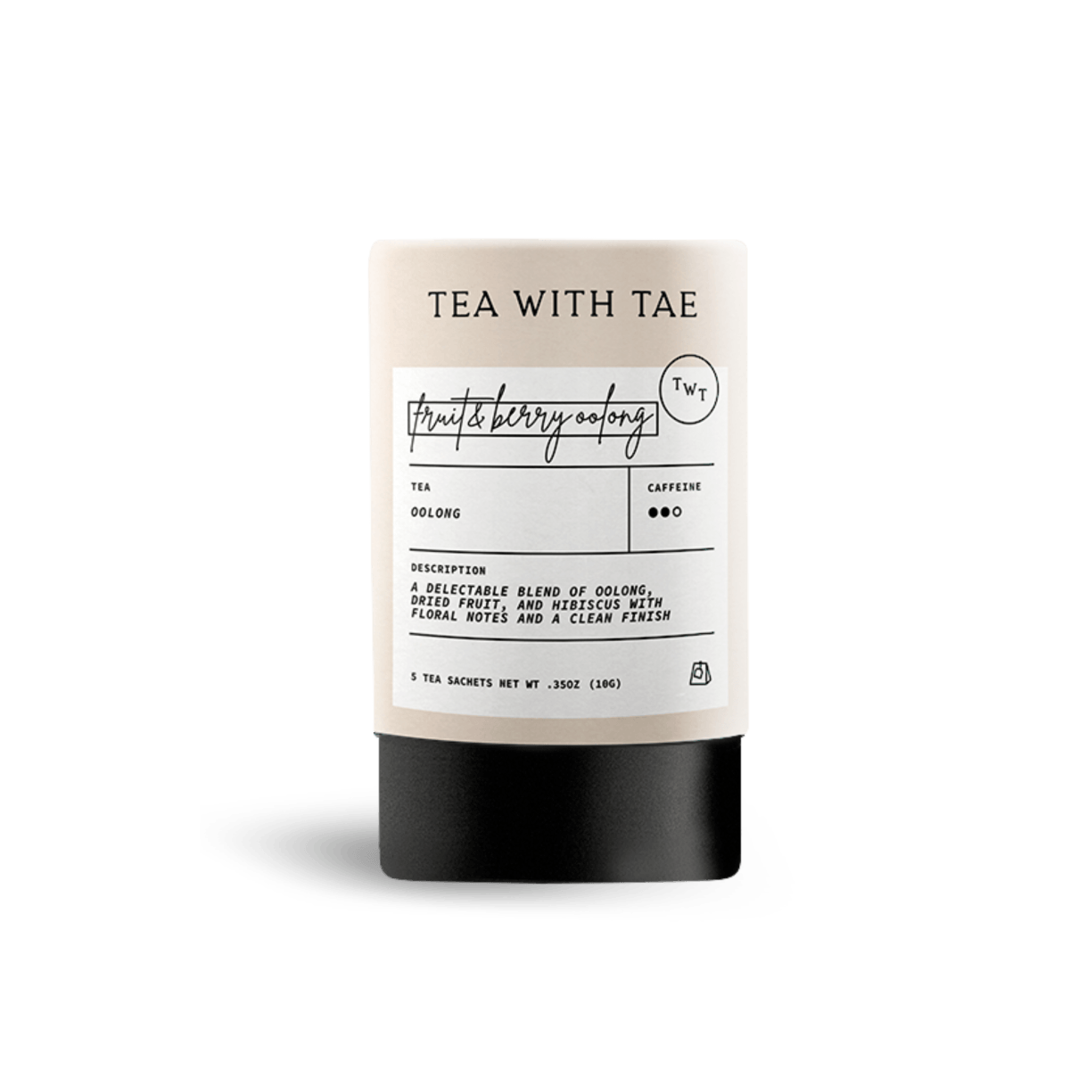 Fruit & Berry Oolong Mini Tea Tube – Sweet & Floral (5 Sachets) in travel friendly packaging