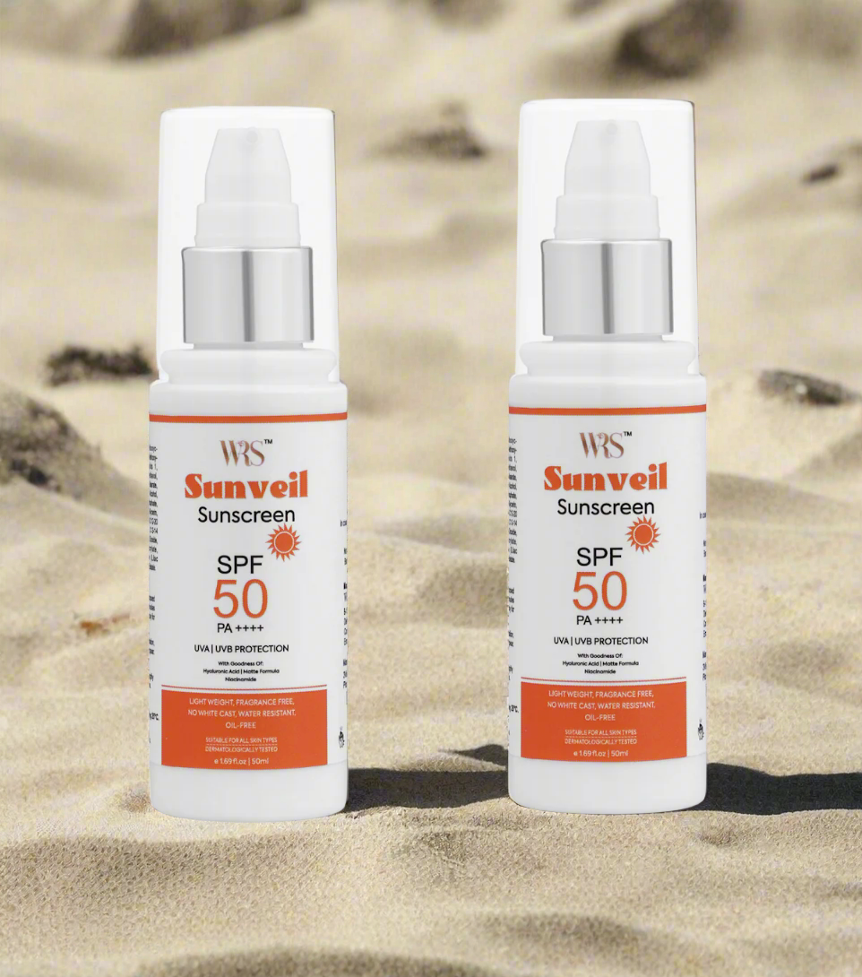 SunVeil SPF 50 PA++++ – Broad-Spectrum UVA/UVB Protection Sunscreen (WHITEROSESHINE)