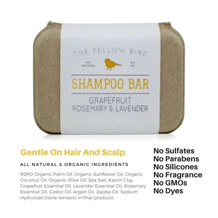 Grapefruit Rosemary Lavender Shampoo Bar for travel size essentials