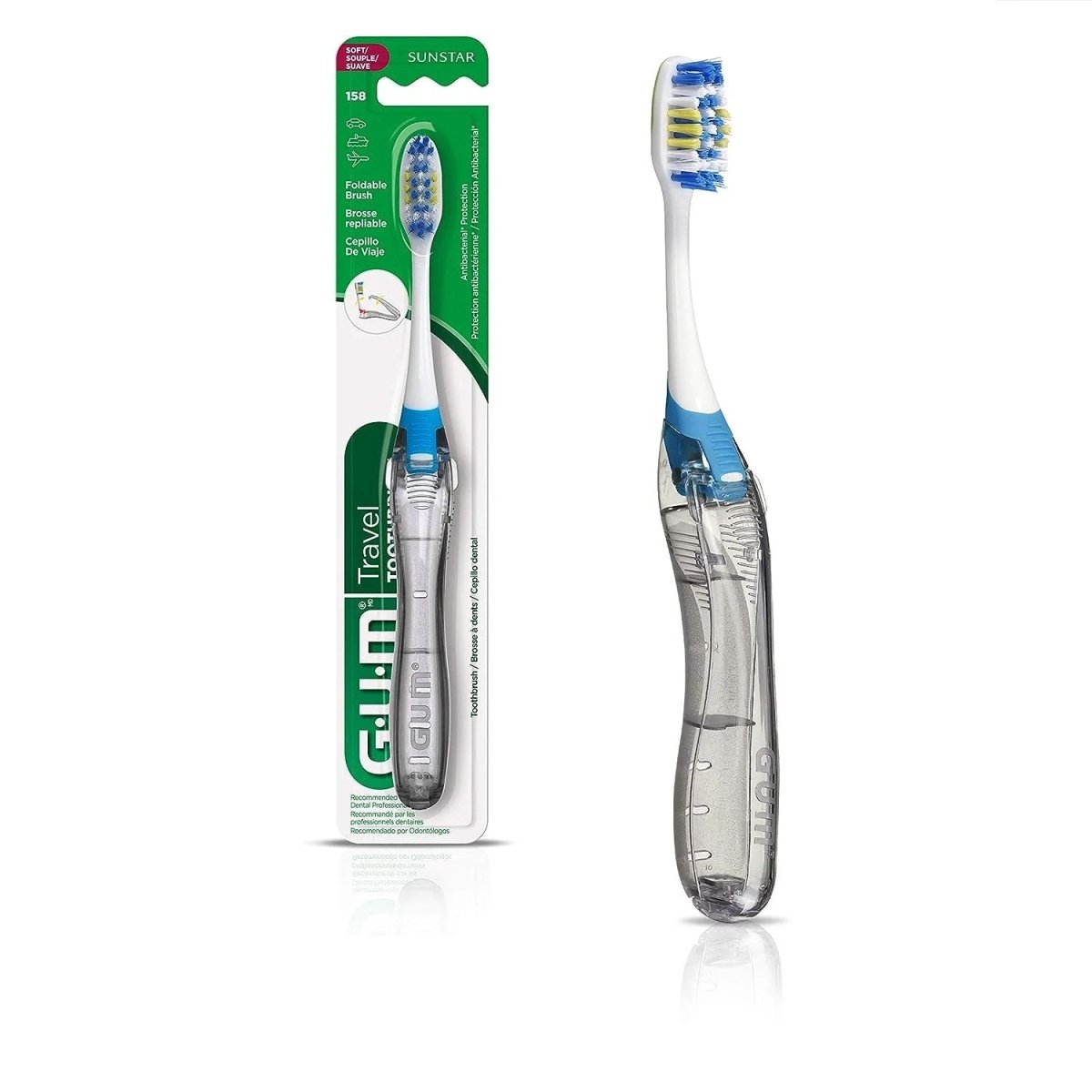 GUM Toothbrush, compact travel essentials for fresh breath