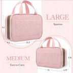Hanging Travel Wash Bag with spacious large and compact medium sizes