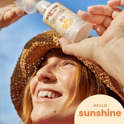 Hawaiian Tropic Silk Hydration Weightless Face Sunscreen SPF 30 for travel size essentials.