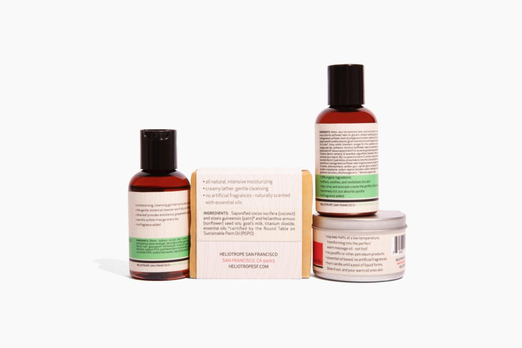 Heliotrope Discovery Kit - Travel Size with mini beauty products