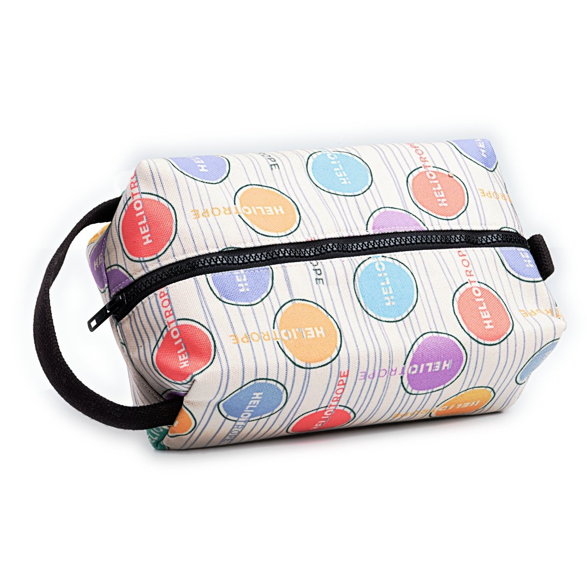 Heliotrope Logo Pattern Dopp Kit for travel size essentials