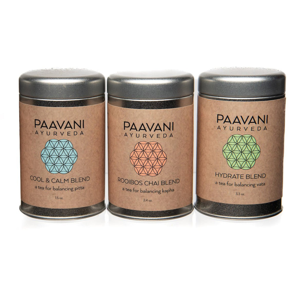 Herbal Tea Ritual Ayurvedic Organic Loose-Leaf Tea Collection Caffeine-Free Wellness Trio