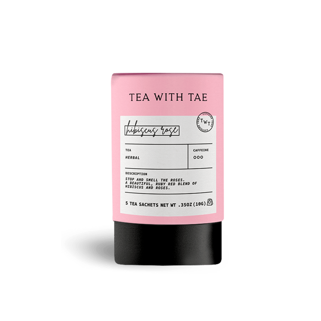 Hibiscus Rose Mini Tea Tube – Floral & Fruity Herbal Blend (5 Sachets)