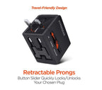 HyperGear All-in-One World Travel Adapter with retractable prongs