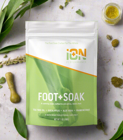 iON Foot Soak – 6 Travel Pouches for Fatigued Feet with Tea Tree and Frankincense