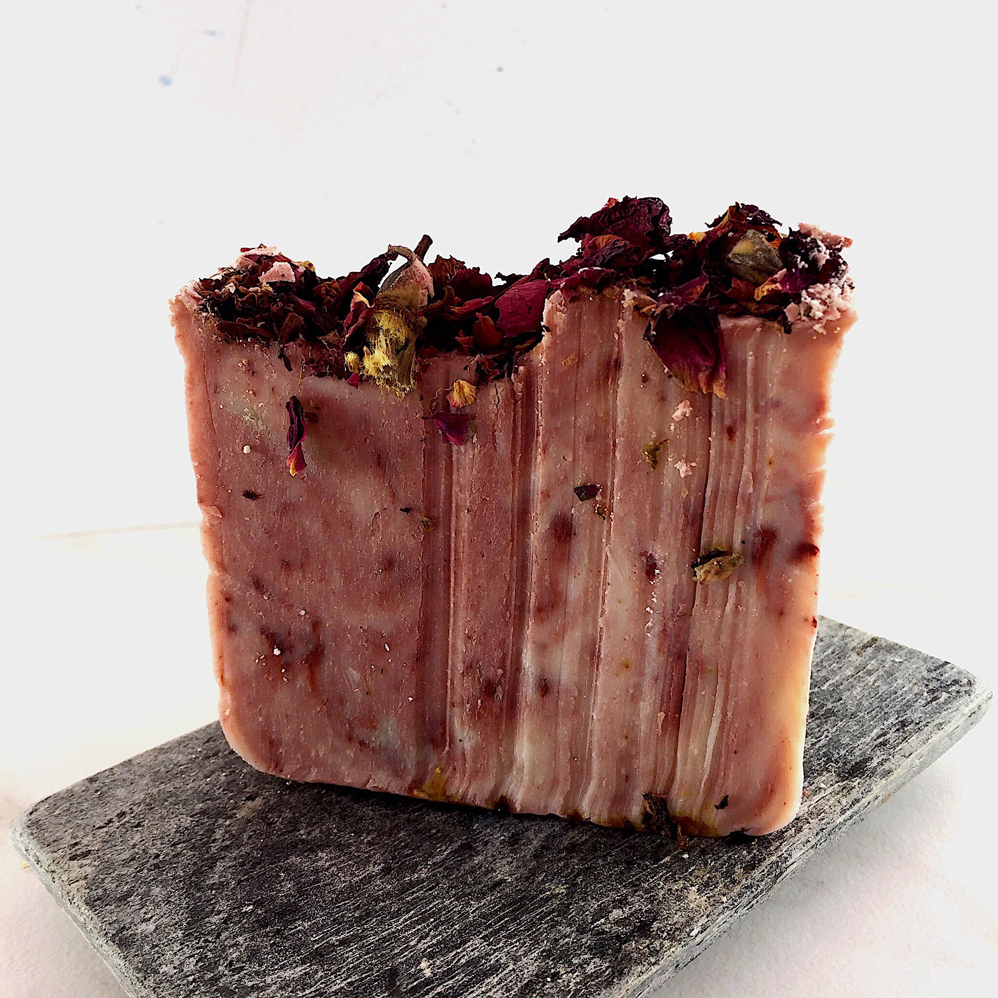 Rose Garden Organic Soap – Vegan, Palm-Free Bar with Pink Clay & Rose Petals