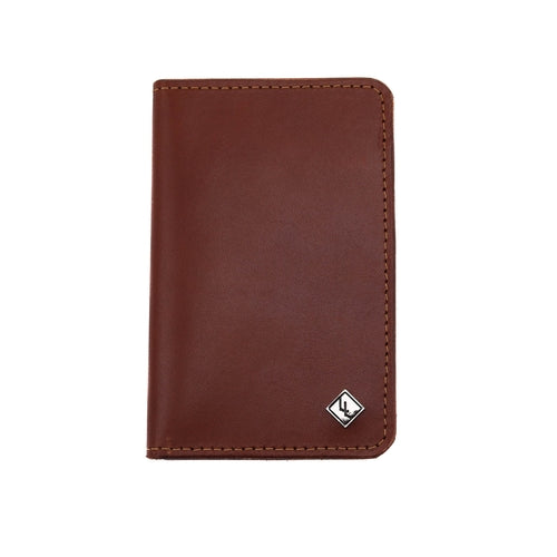 Full Grain Leather Passport Cover – Card & Cash Organizer with Fire-Branded Option