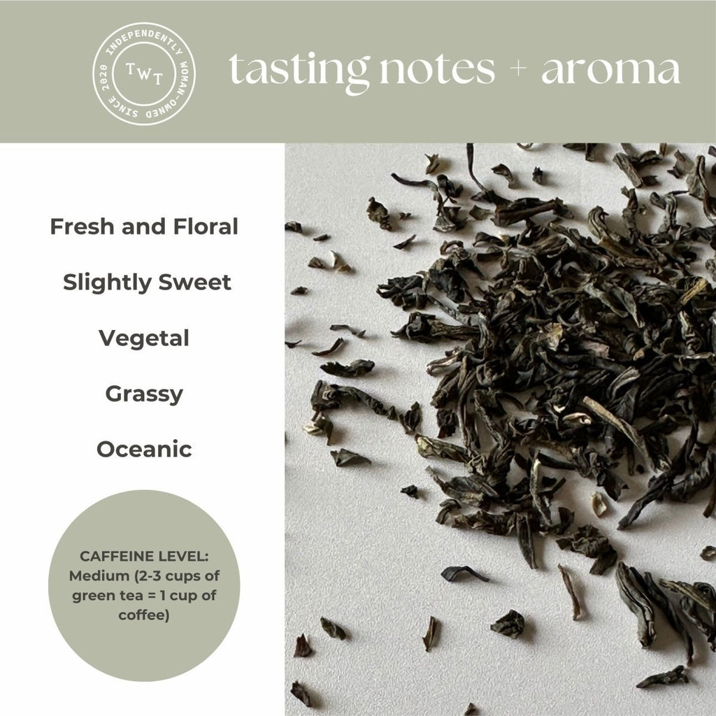 Jasmine Green Tea Mini Tube – Calm Energy (5 Sachets) tasting notes and aroma