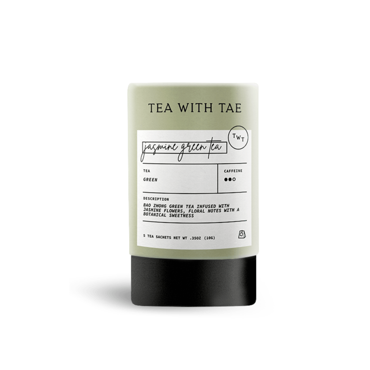 Jasmine Green Tea Mini Tube – Calm Energy (5 Sachets) travel size essentials