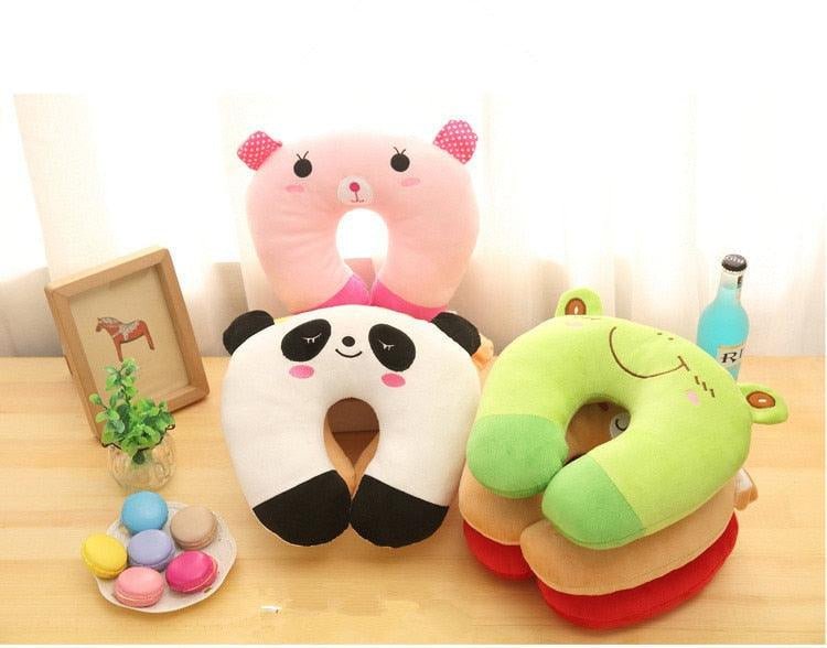 Kid-Friendly Ergonomic Cartoon U-Shaped Travel Pillow - 3ozs