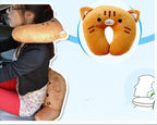 Kid-Friendly Ergonomic Cartoon U-Shaped Travel Pillow - 3ozs