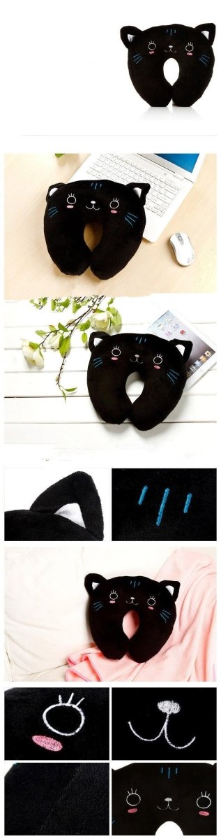 Kid-Friendly Ergonomic Cartoon U-Shaped Travel Pillow - 3ozs