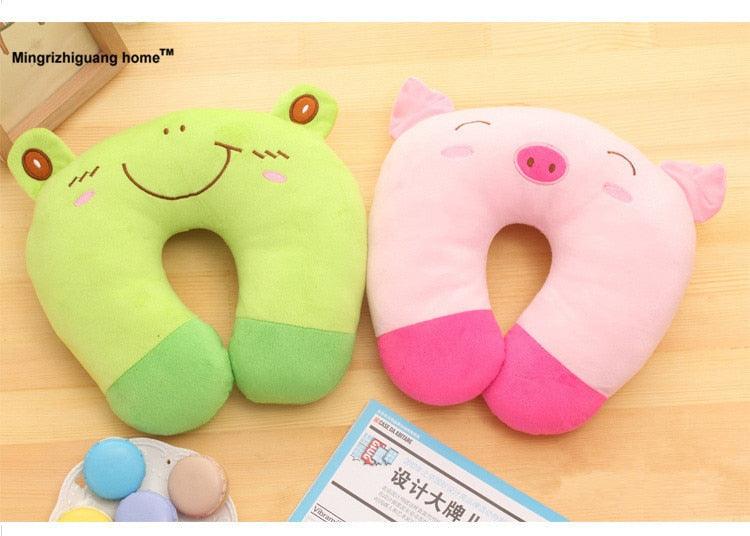 Kid-Friendly Ergonomic Cartoon U-Shaped Travel Pillow - 3ozs