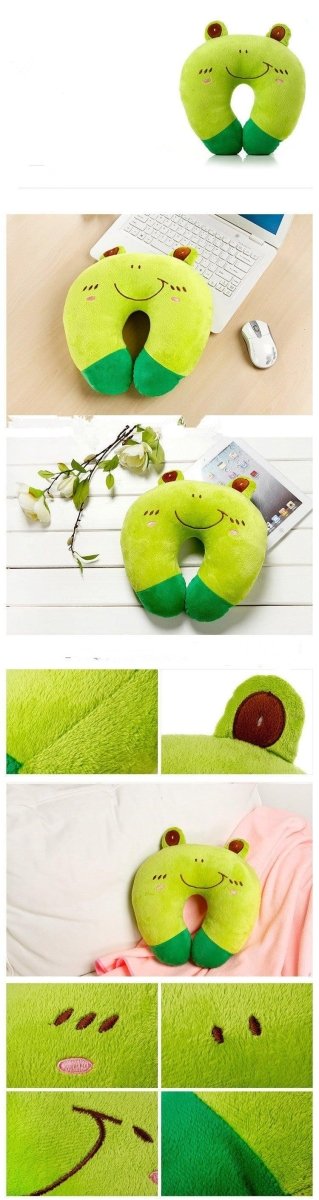 Kid-Friendly Ergonomic Cartoon U-Shaped Travel Pillow - 3ozs