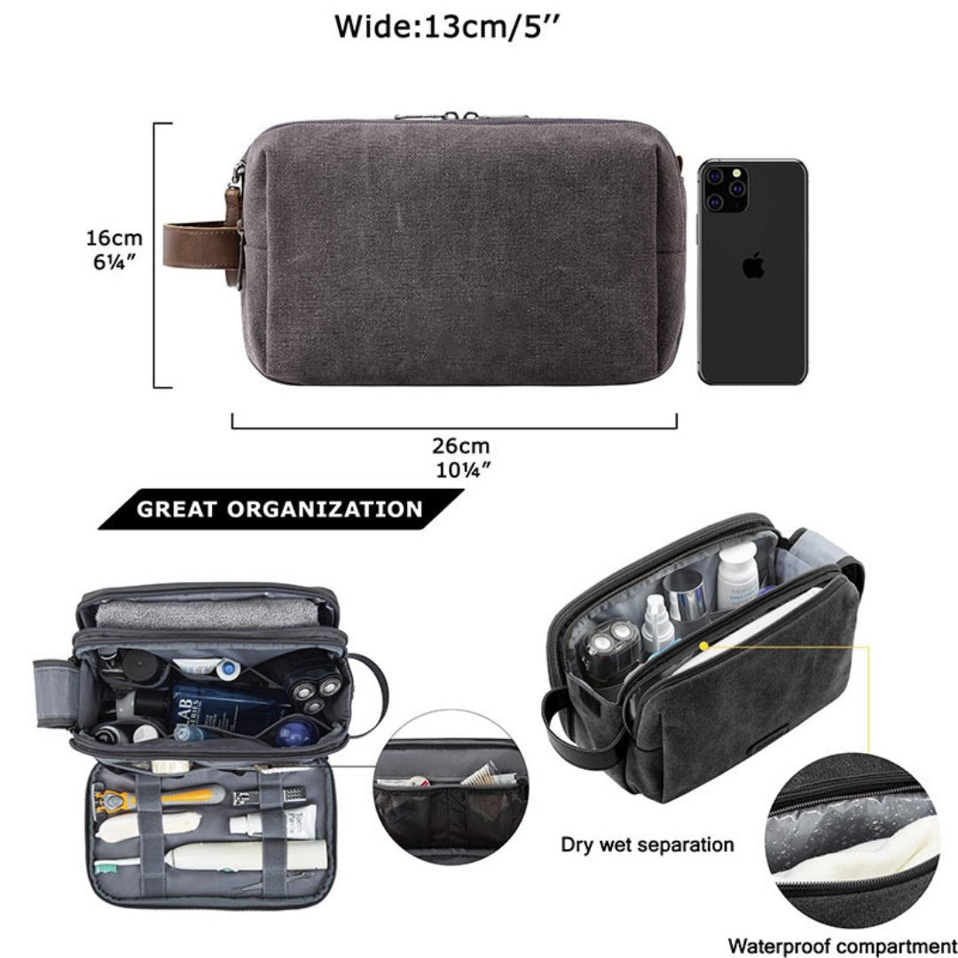 Large Capacity Canvas Wash Bag for travel size essentials