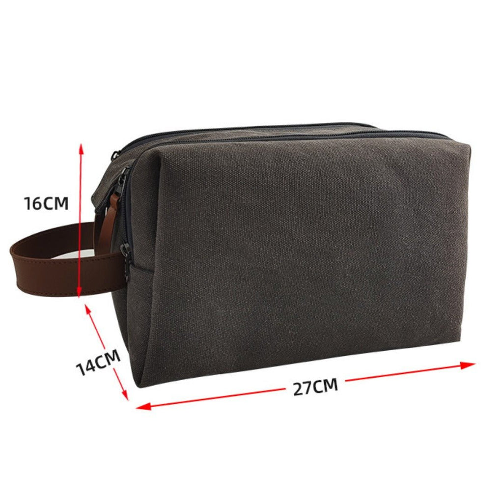 Large Capacity Canvas Wash Bag dimensions for travel essentials