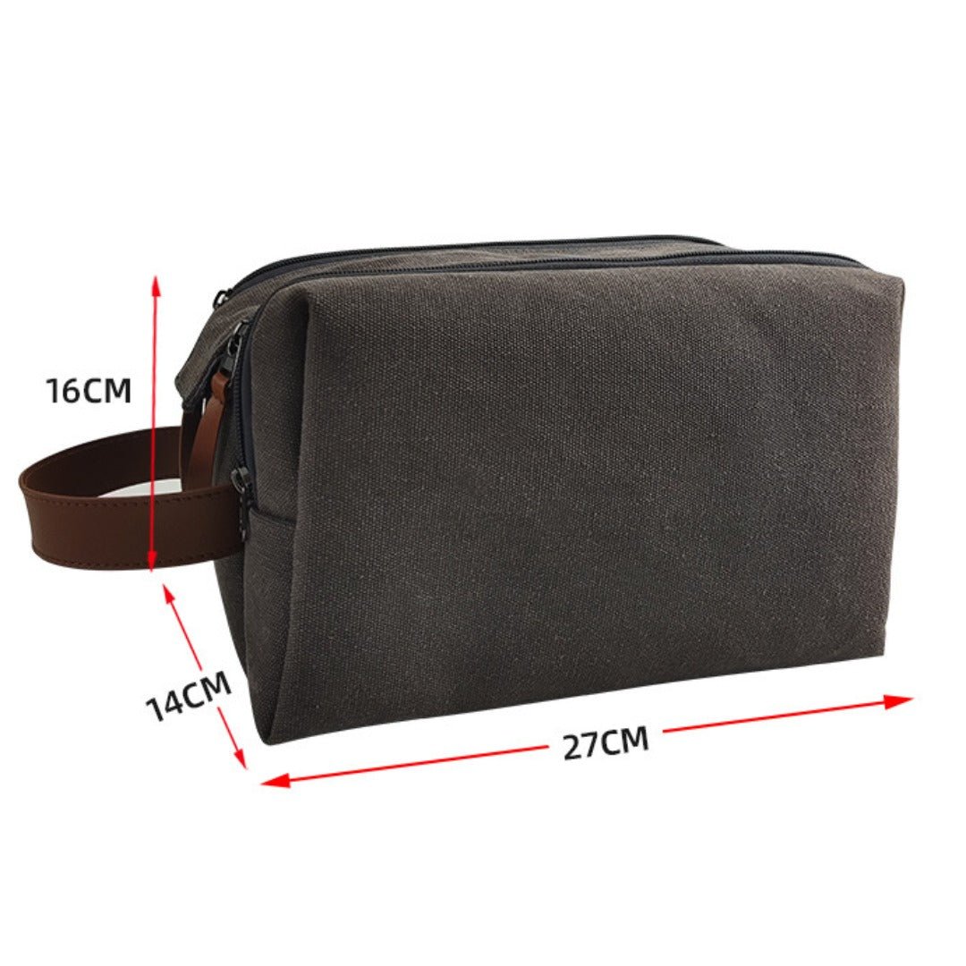 Large Capacity Canvas Wash Bag dimensions for travel essentials