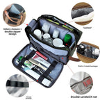 Large Capacity Canvas Wash Bag with TSA approved toiletries