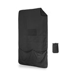 Layover™ Travel Blanket - Packable & Puffy | Black for travel size essentials.