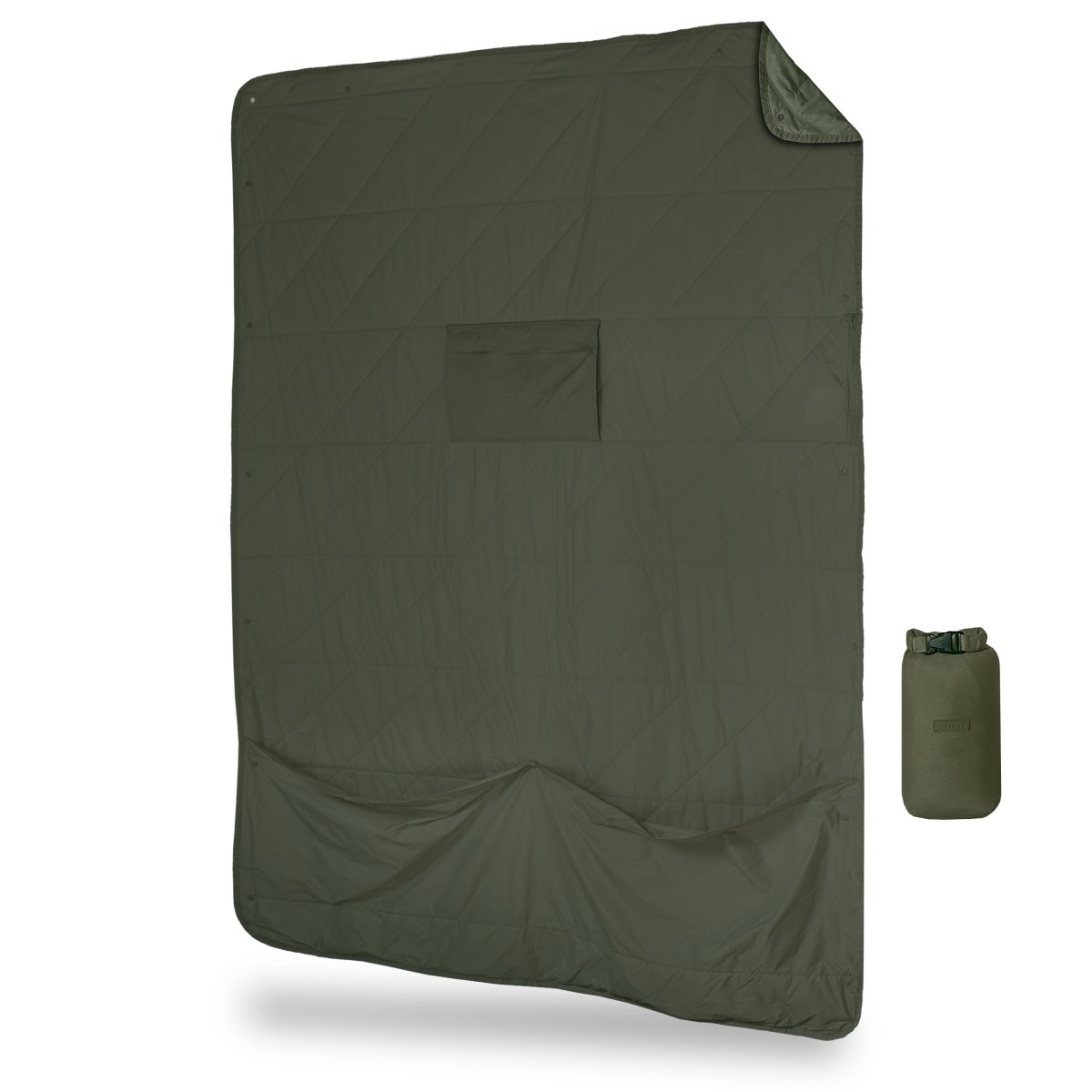 Layover™ XL Travel Blanket | Spruce in olive green color