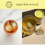 Lemon Ginger Mini Tea Tube – Zesty Herbal Rejuvenation Blend (5 Sachets) served hot and iced in travel size essentials.