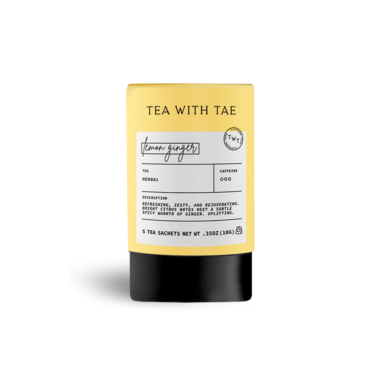 Lemon Ginger Mini Tea Tube – Zesty Herbal Rejuvenation Blend