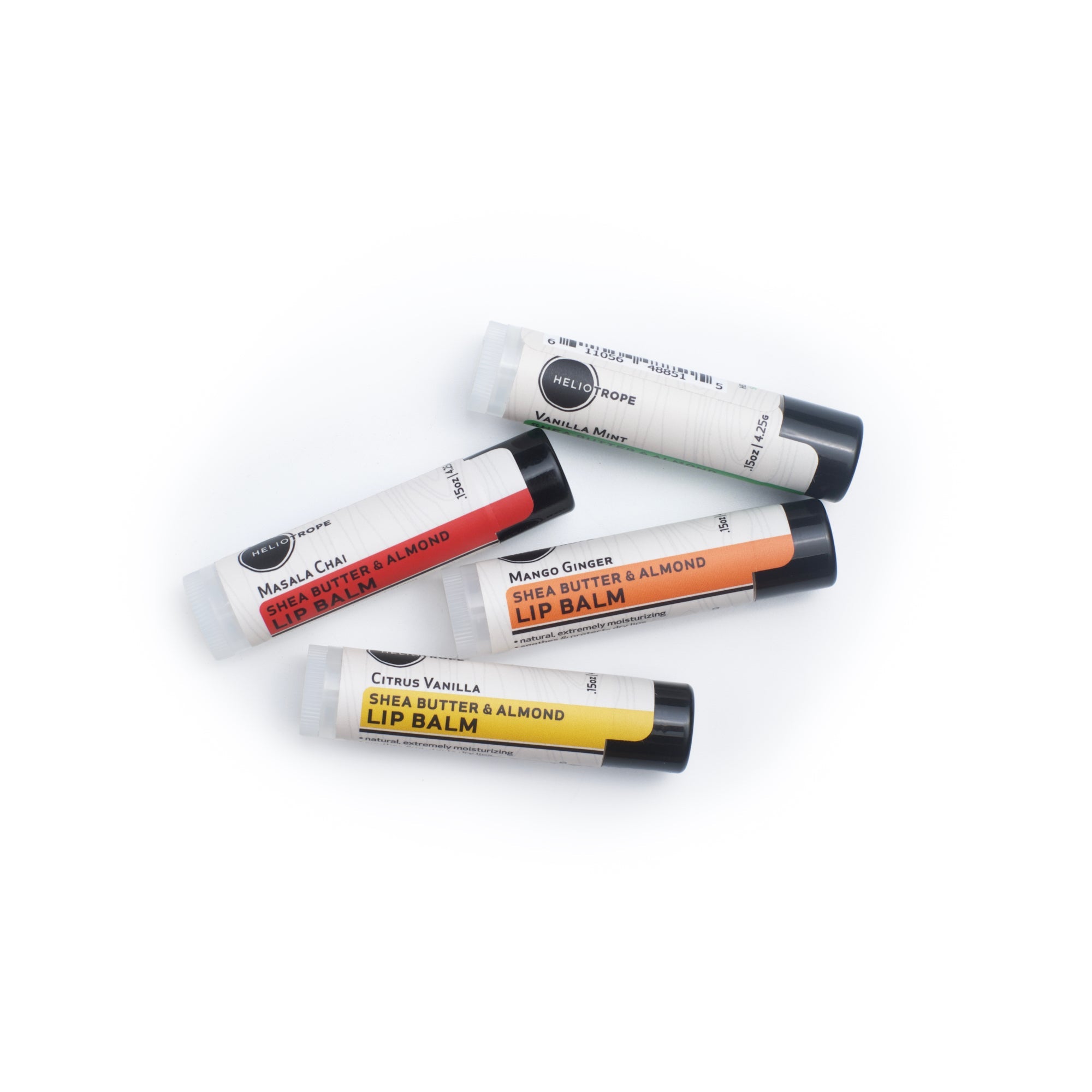 Heliotrope Shea Butter & Almond Lip Balm travel size essentials