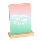 Mindful Moments Affirmation Cards – 10 Messages + Wooden Stand