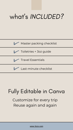 Minimalist Carry-On Packing List PDF - 3ozs