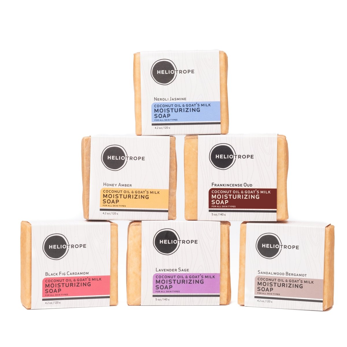 Moisturizing Coconut Oil & Goat's Milk Soaps set for travel