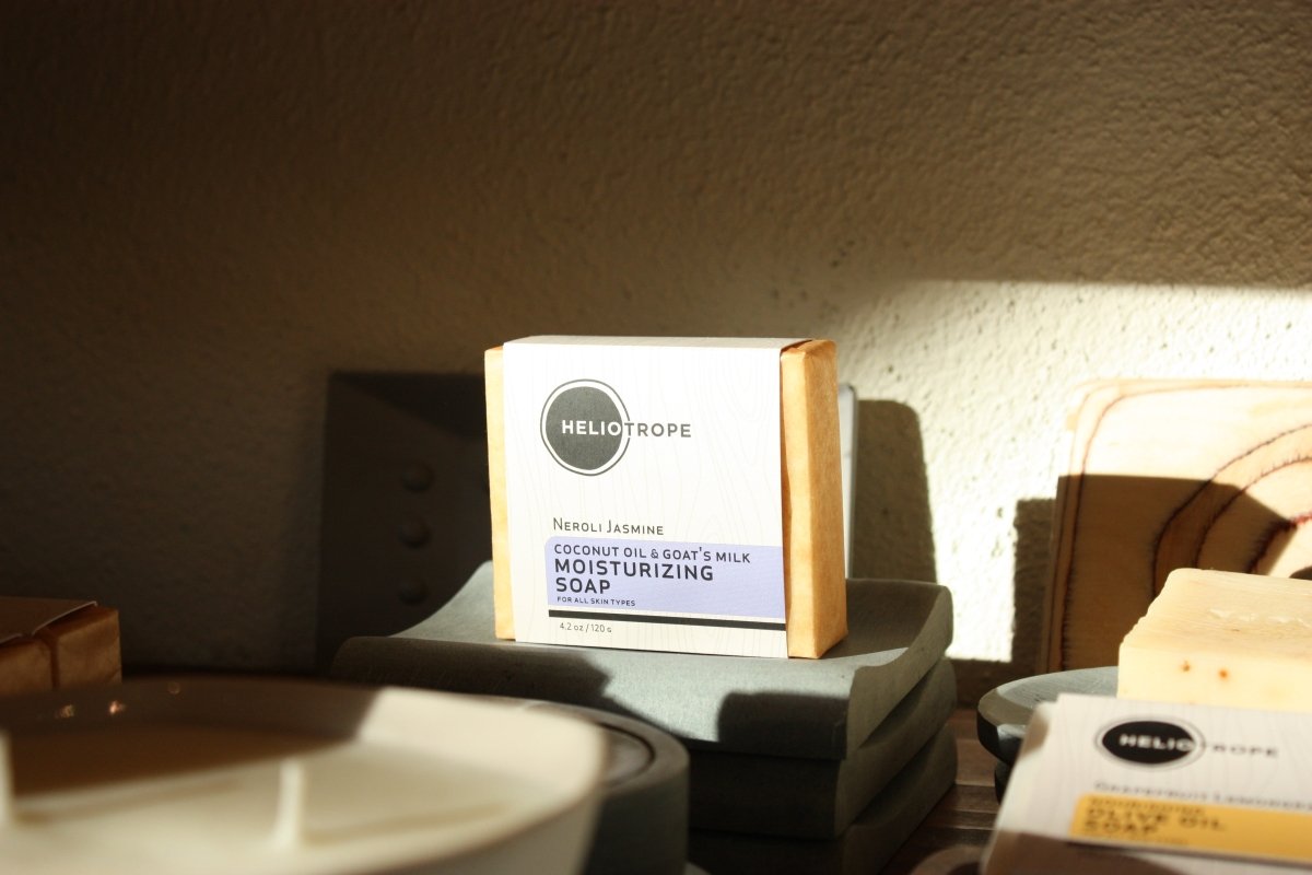 Moisturizing Coconut Oil & Goat's Milk Soaps in a travel size essentials package