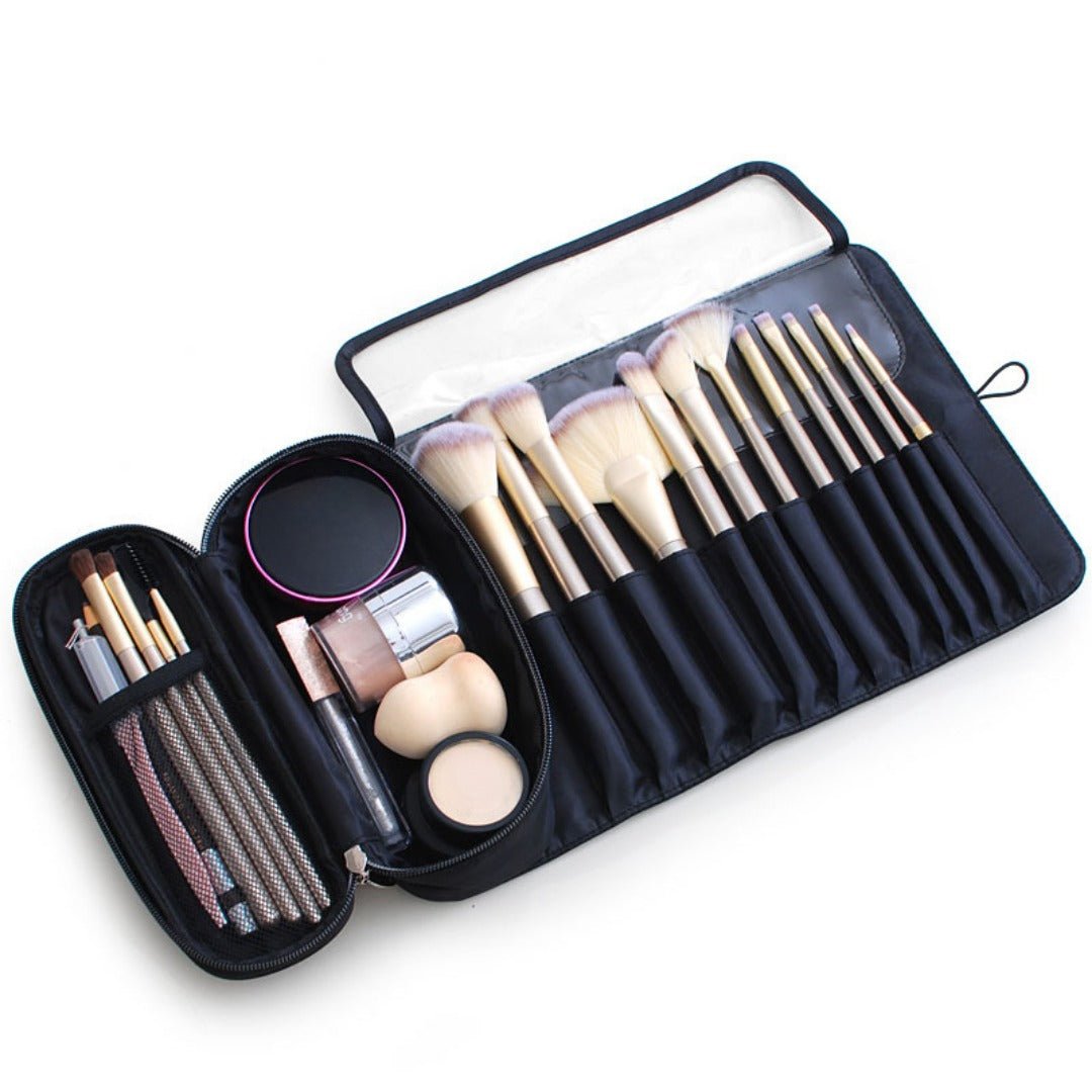 Multi-Function Folding Beauty & Brush Bag for travel size essentials