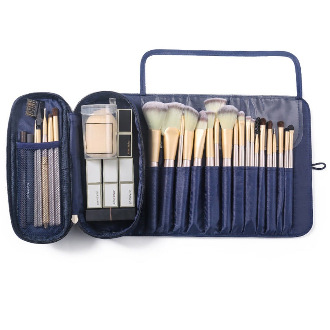 Multi-Function Folding Beauty & Brush Bag with brush organizer